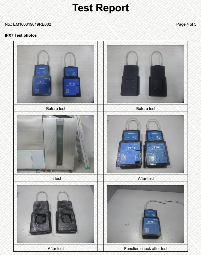 Wodoodporne inteligentne elektroniczne zamki monitorujące temperaturę łańcucha zimnego ISO9001 19