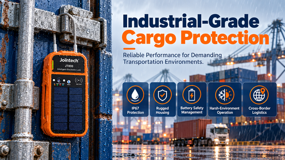 JT800 Smart Cargo Security Lock with TRUEINSERT Technology and Industrial-Grade Protection